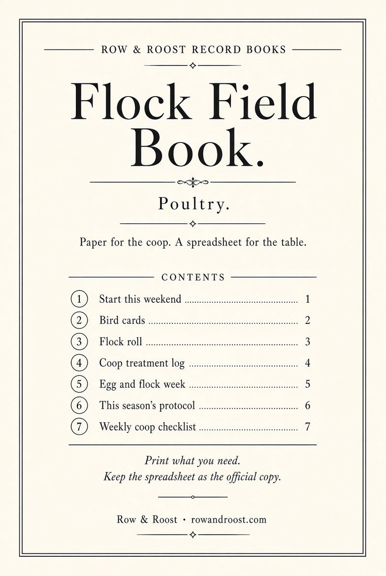 Flock Field Book — Poultry