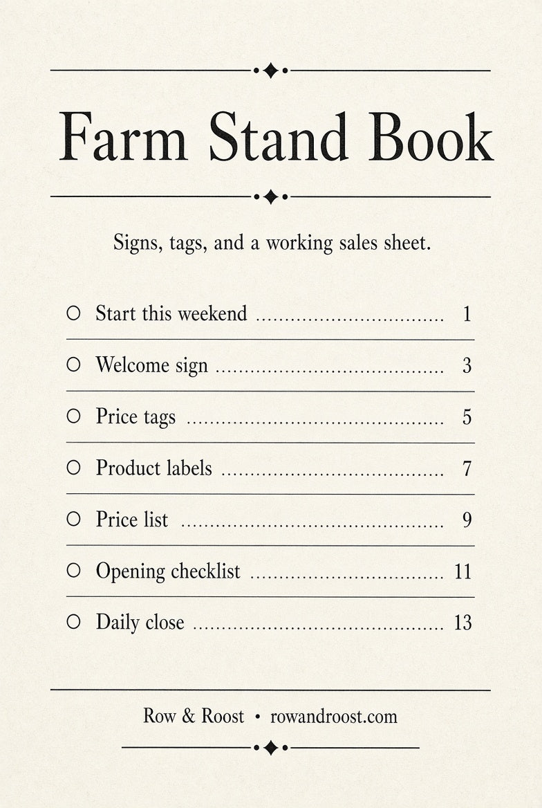 Farm Stand Book