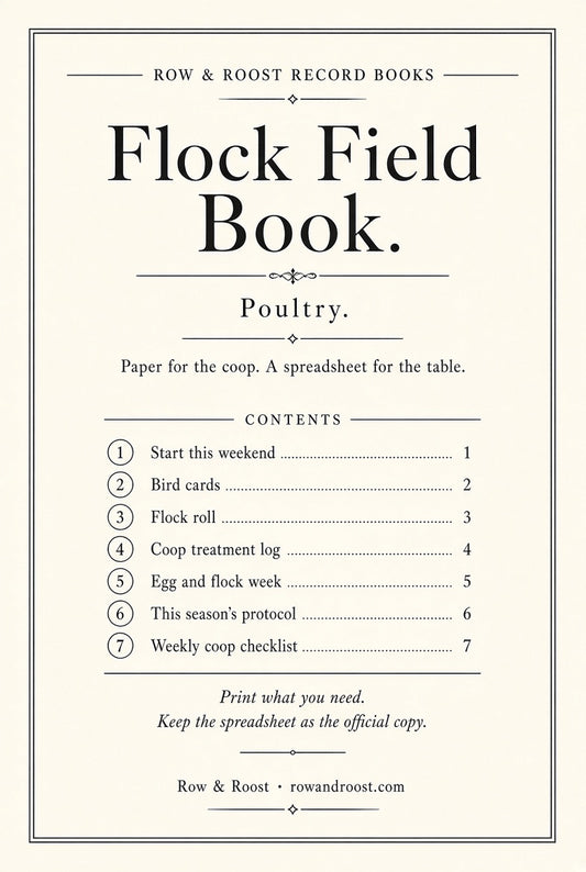 Flock Field Book — Poultry