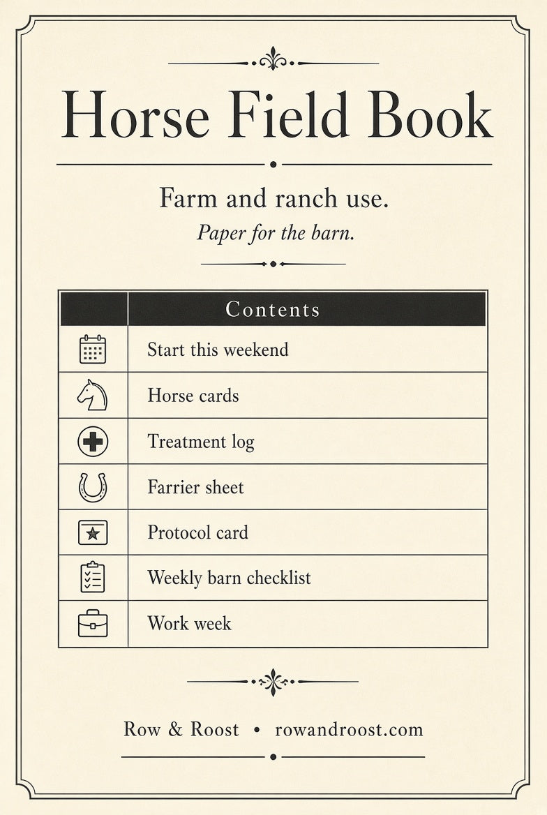 Horse Field Book